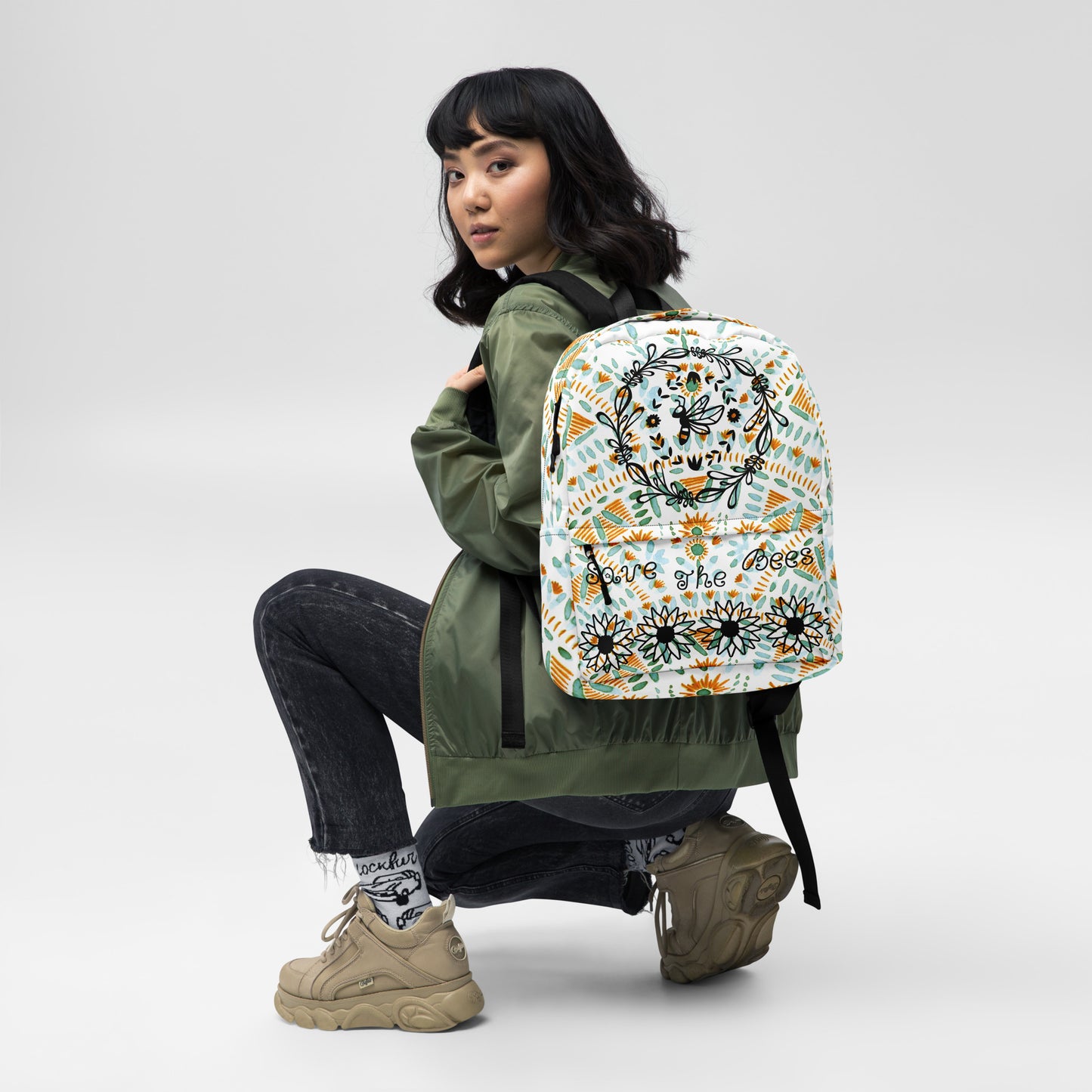 Enviornmental Save the Bees Backpack