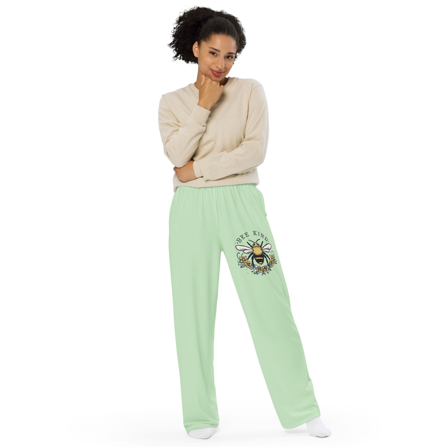 All-over print unisex wide-leg pants