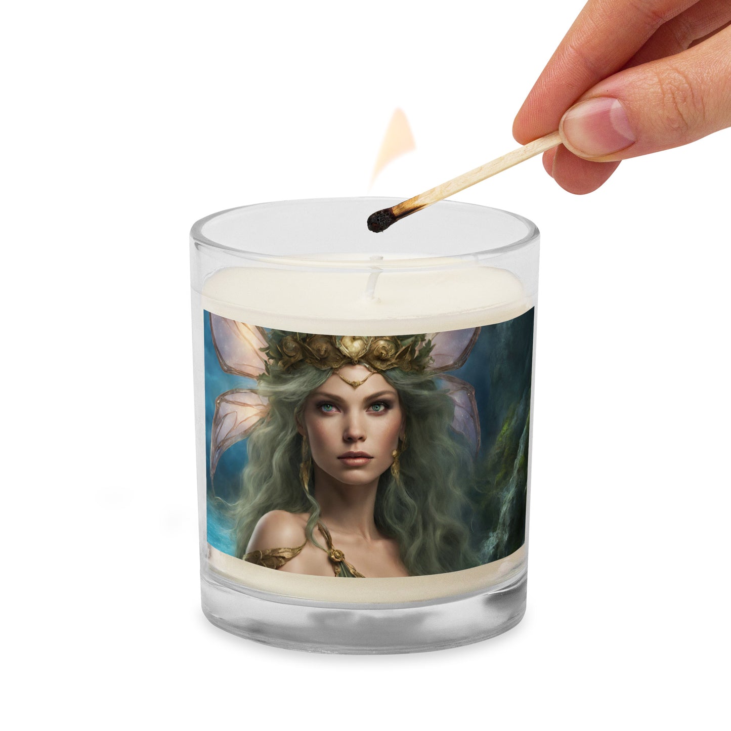Atlantian Fairy Glass jar soy wax candle