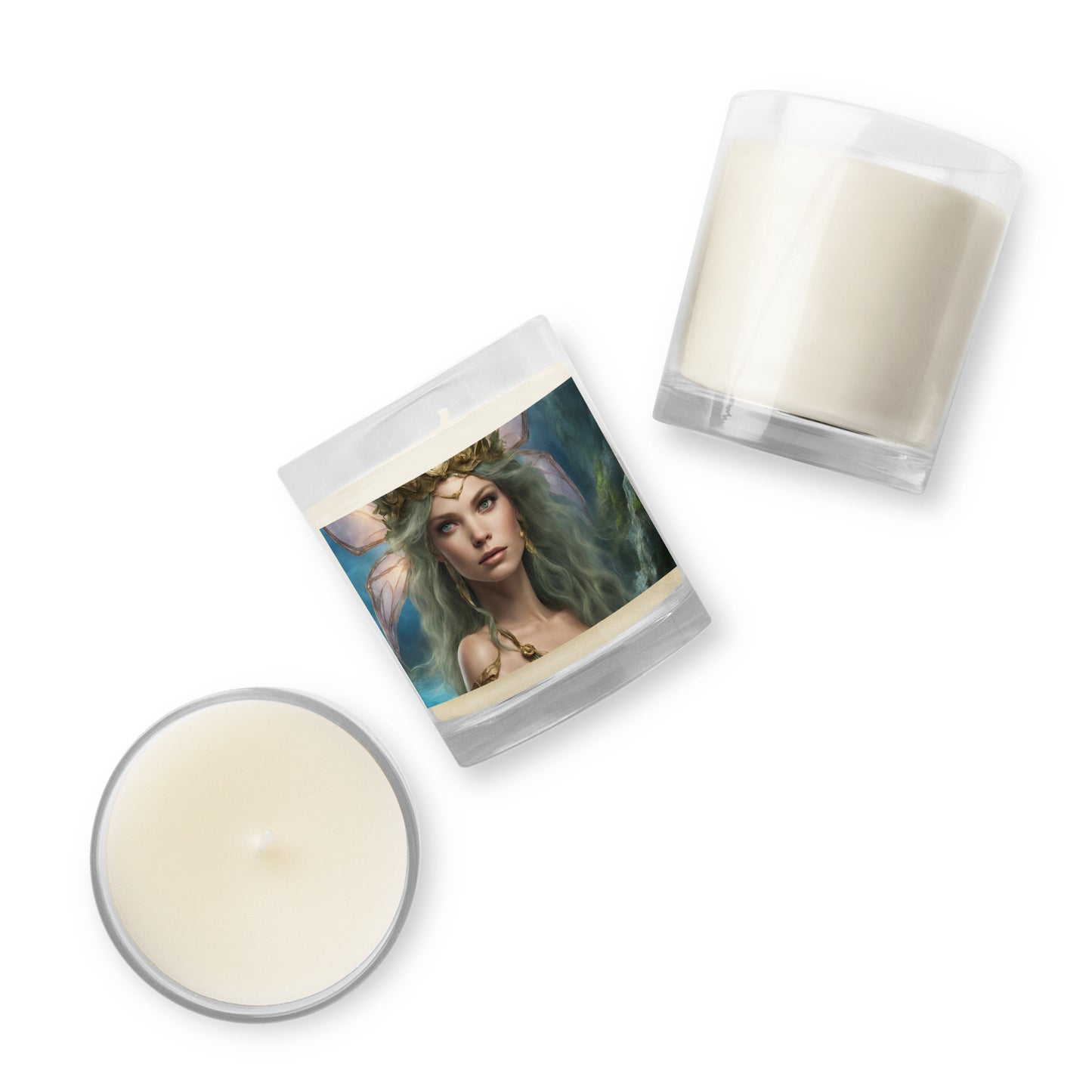 Atlantian Fairy Glass jar soy wax candle