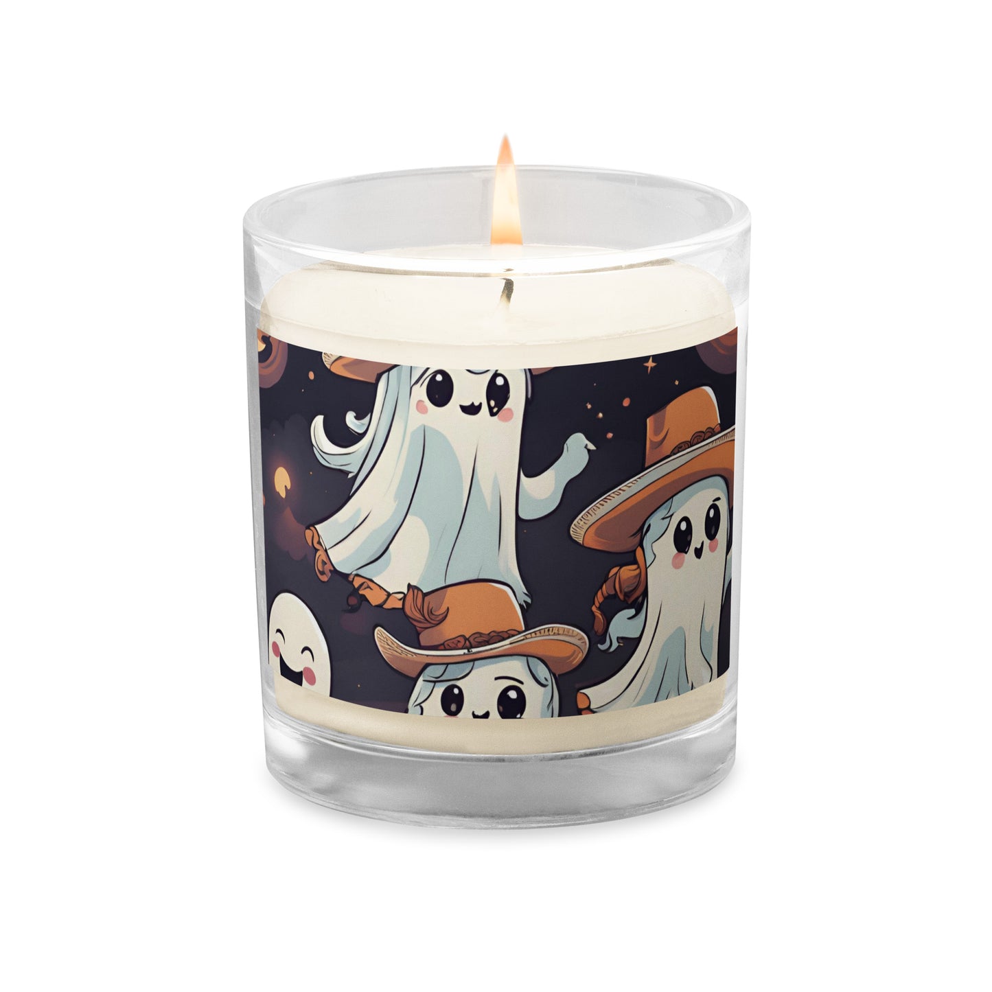 Glass jar soy wax candle