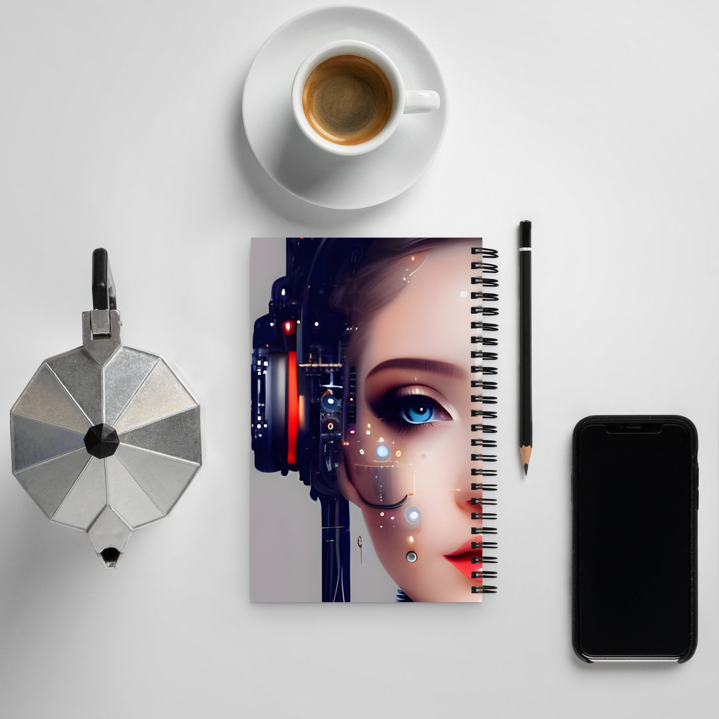 Techno Girly Spiral notebook