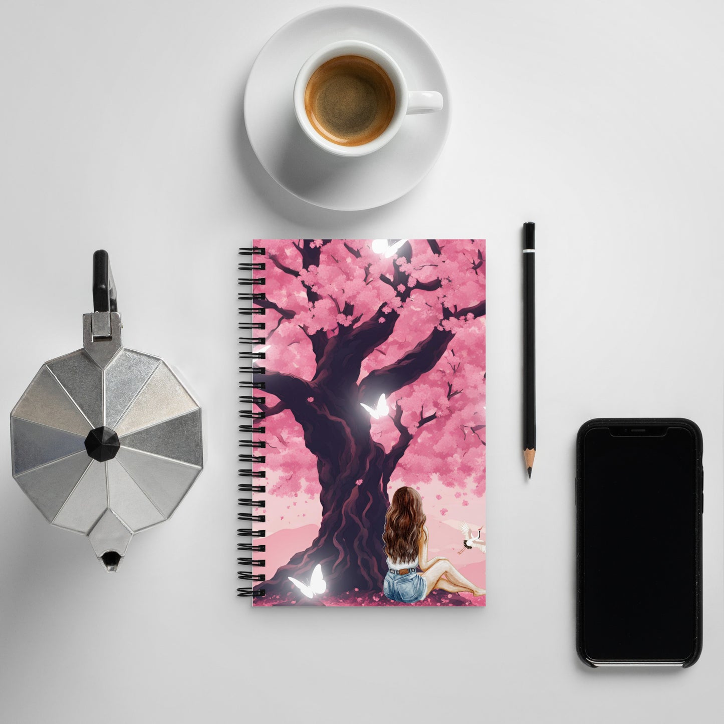 Butterfly Spiral notebook
