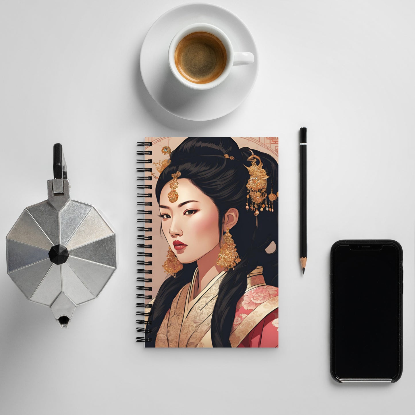 Asian Princess Spiral notebook