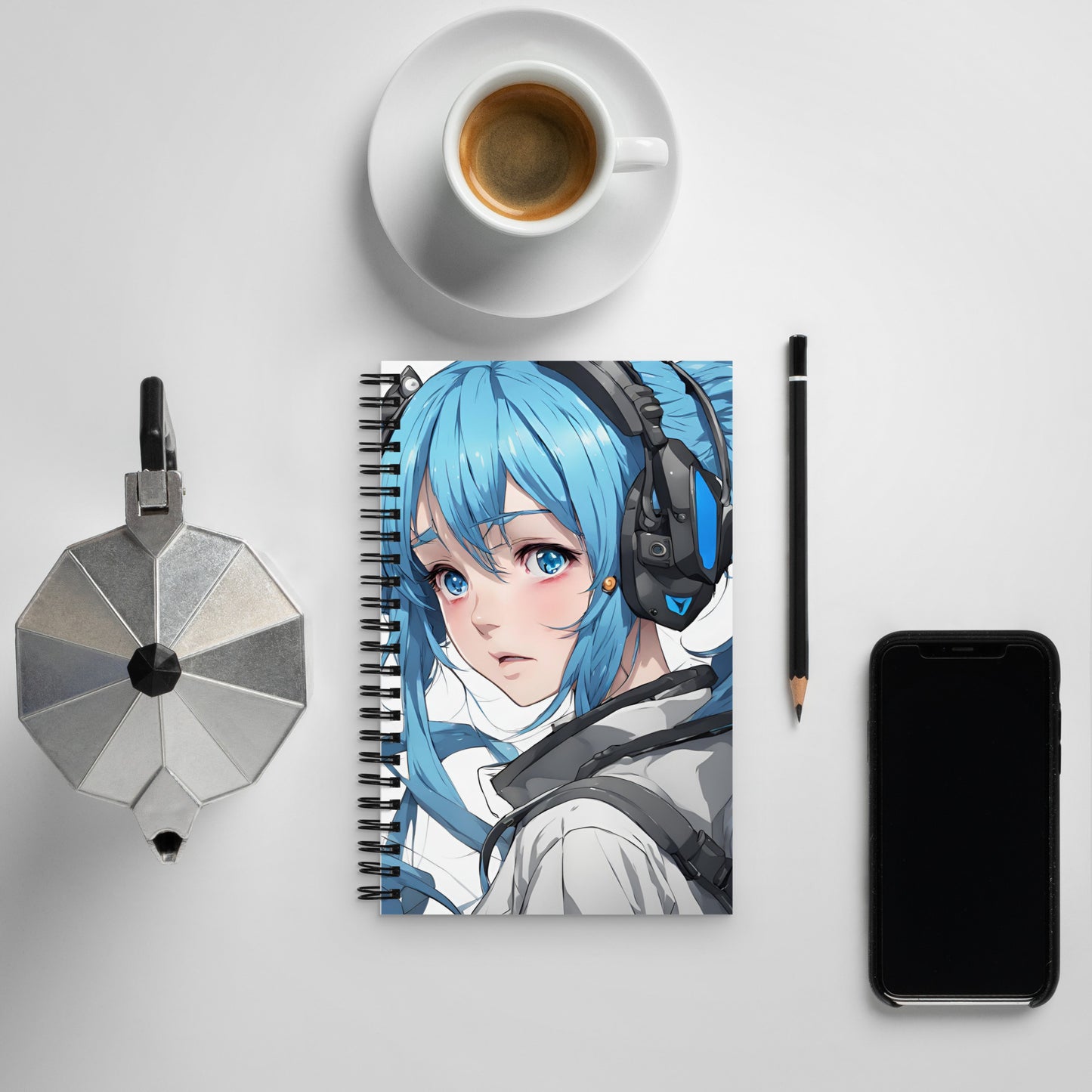 Techno Girly Spiral notebook