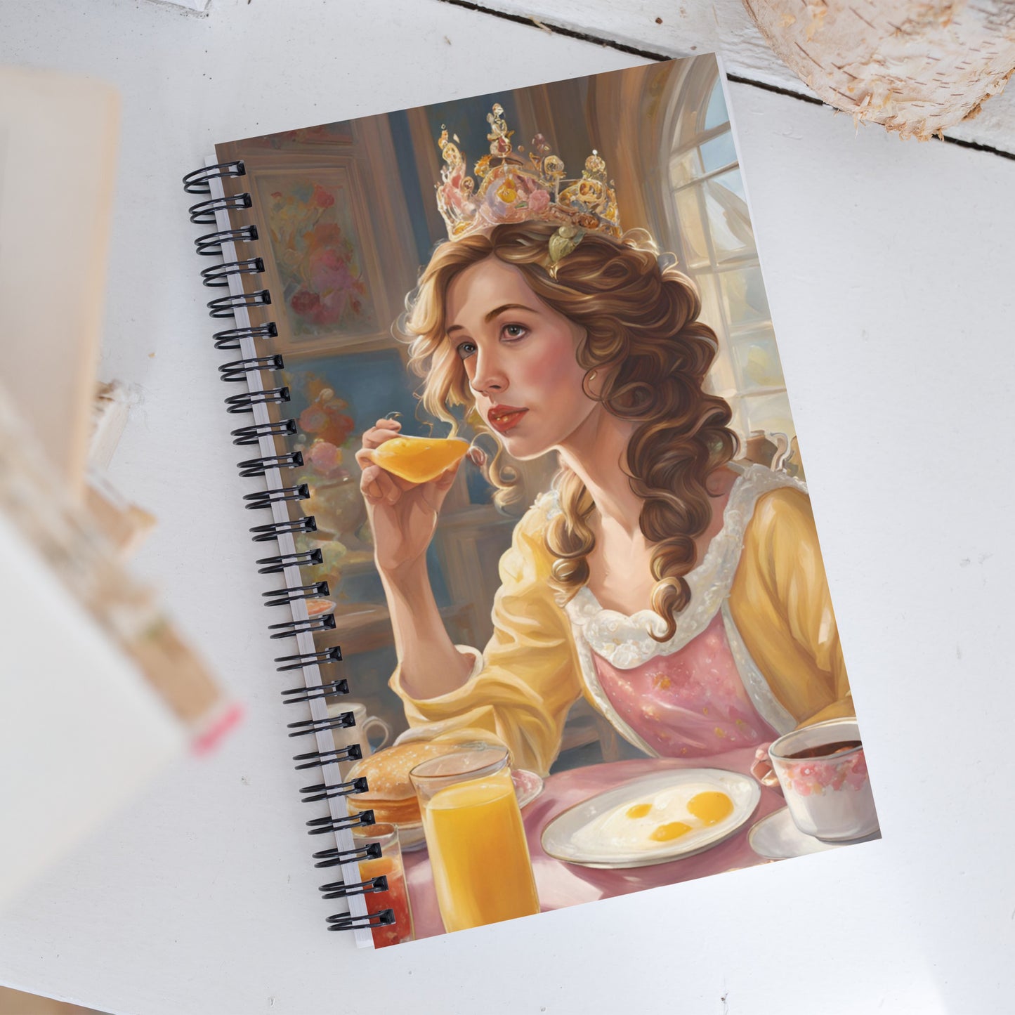Breakfast Princess Spiral notebook