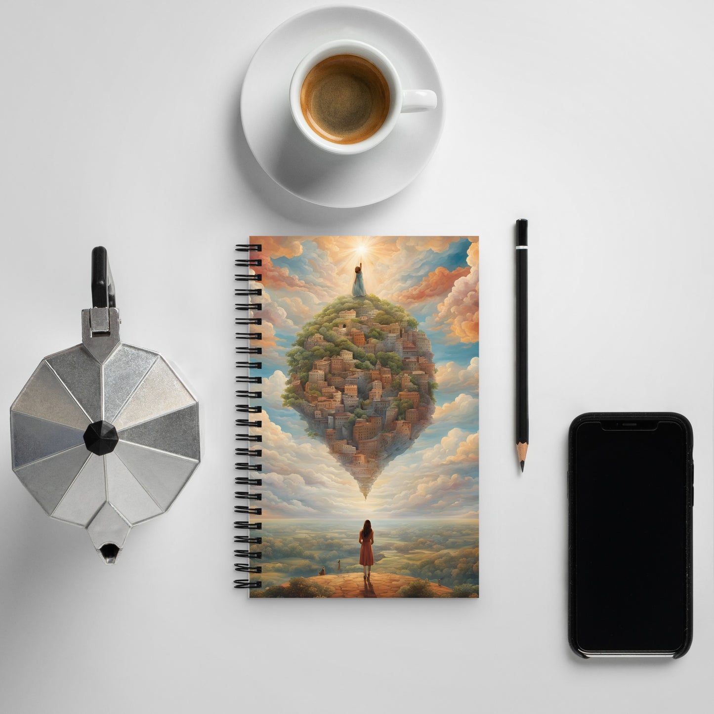 Head in the clouds Spiral notebook
