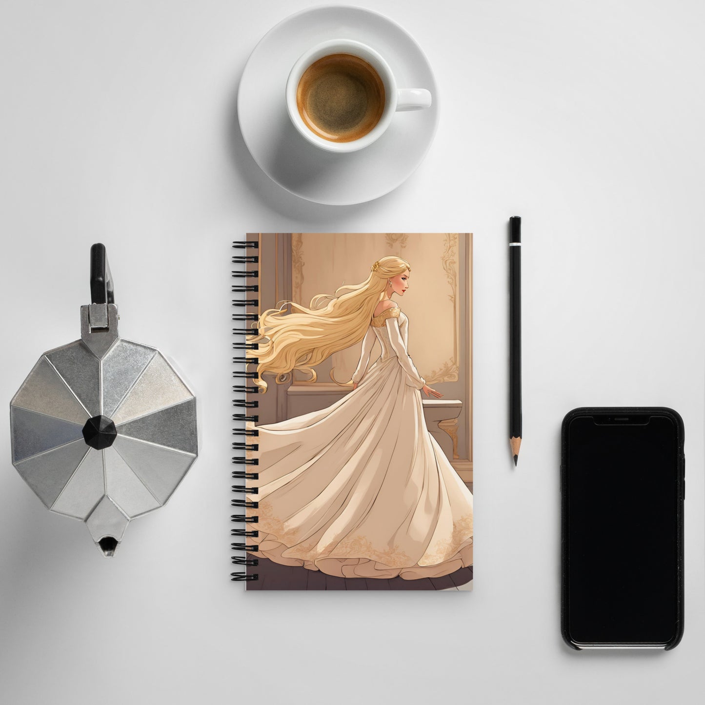 Anime Princess Spiral notebook