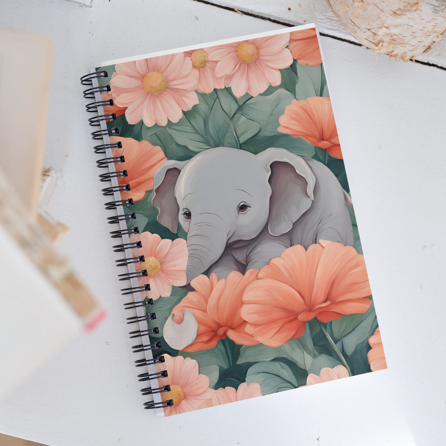 Tinsy Elephant Spiral notebook