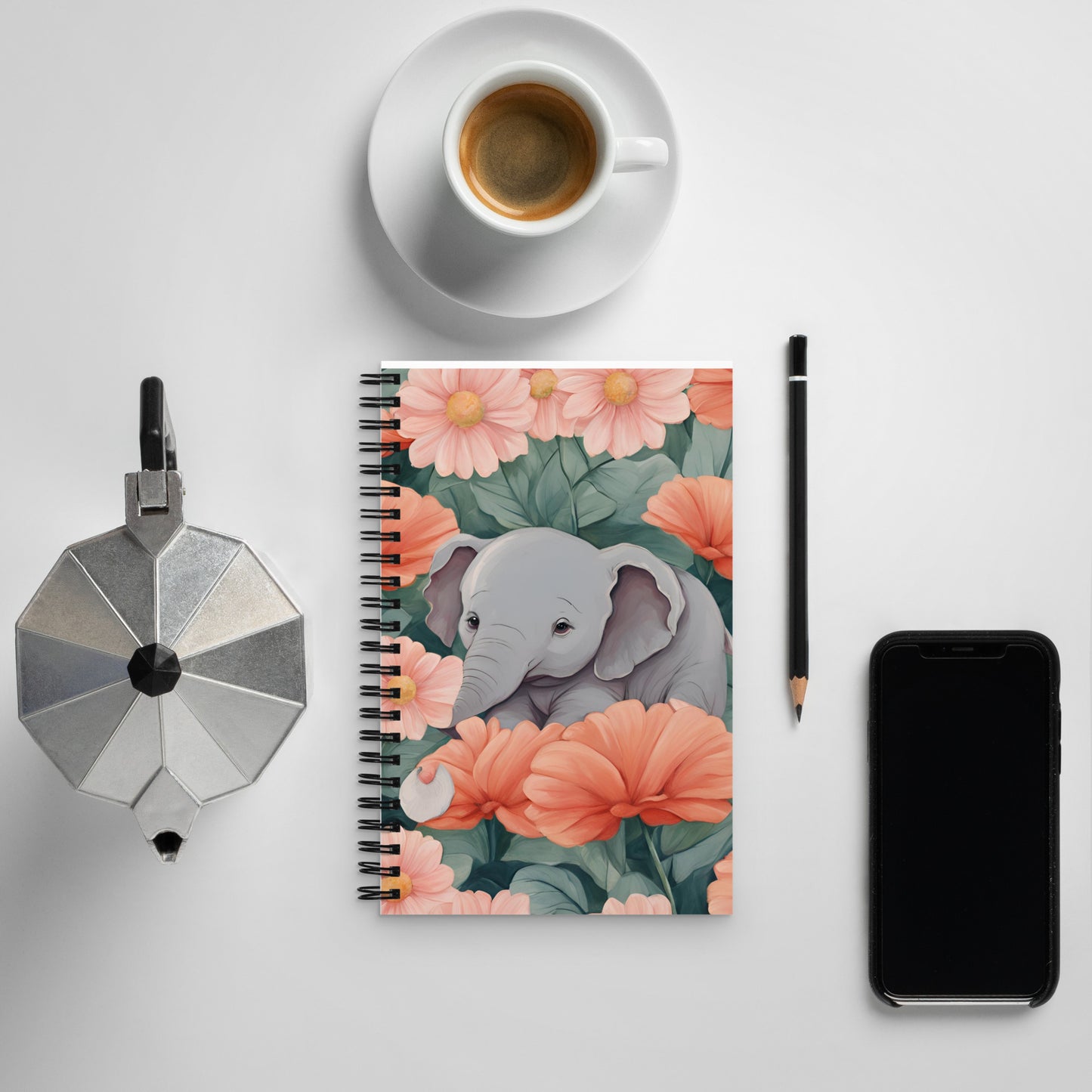 Tinsy Elephant Spiral notebook
