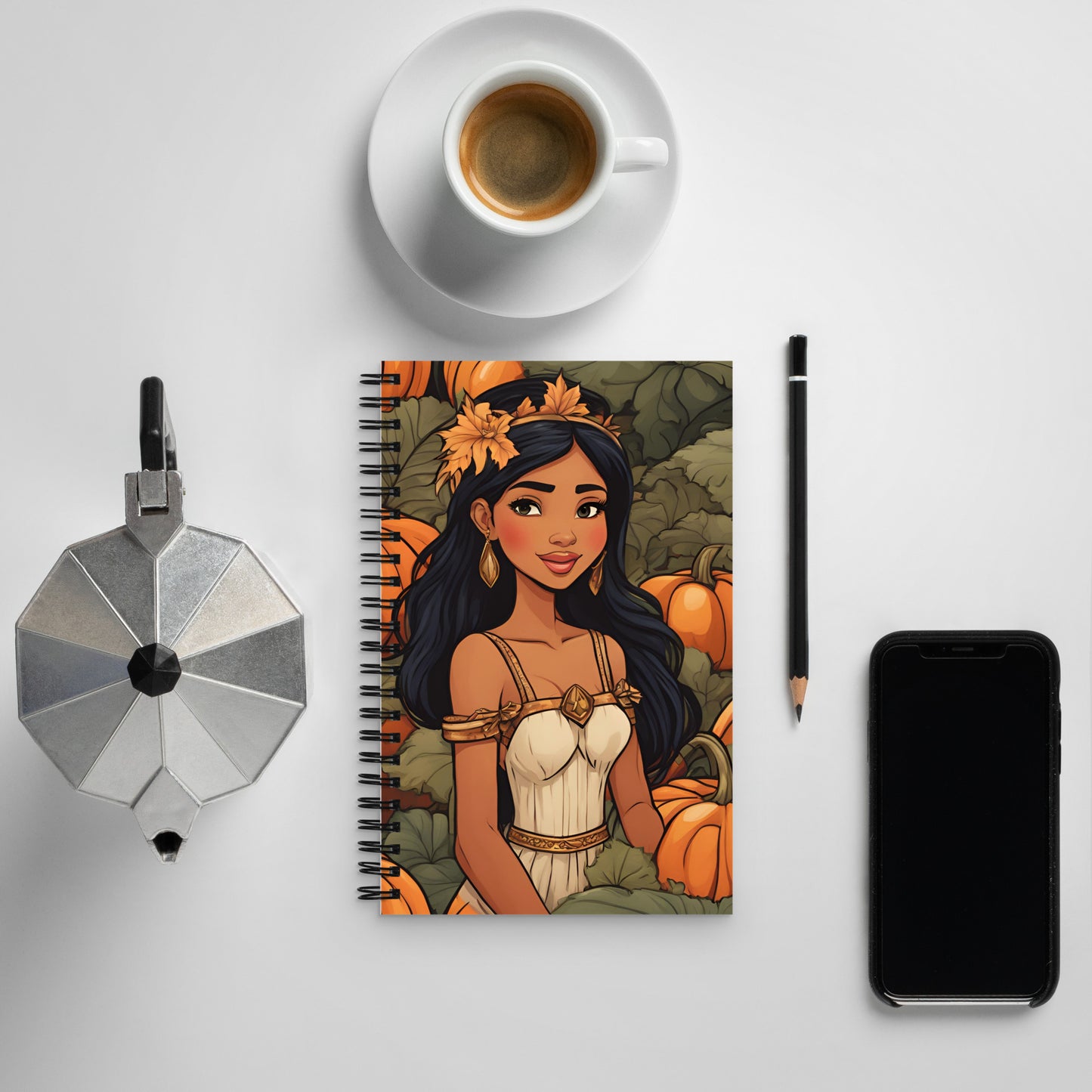 Pumpkin Patch Princess 5 Spiral notebook