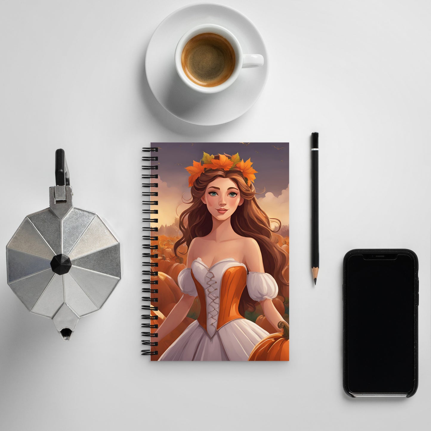 Pumpkin Patch Princess 8 Spiral notebook