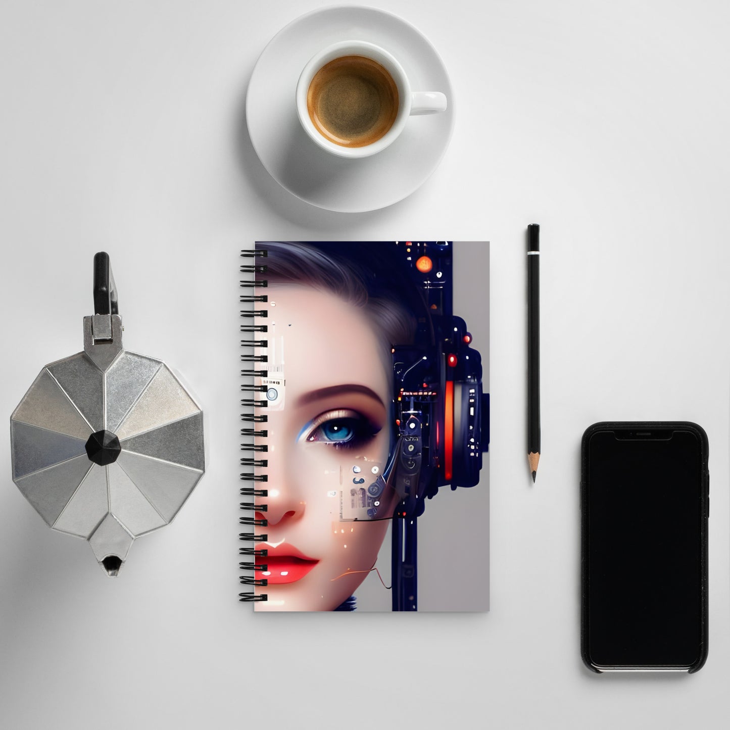 Techno Girly Spiral notebook