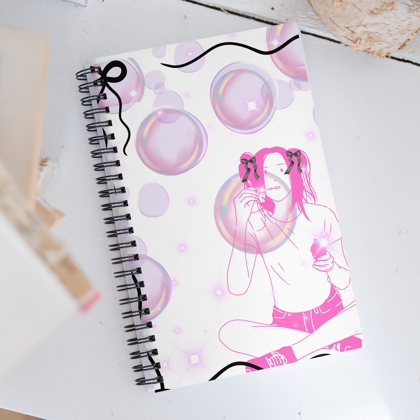 Bubble Brain Spiral notebook