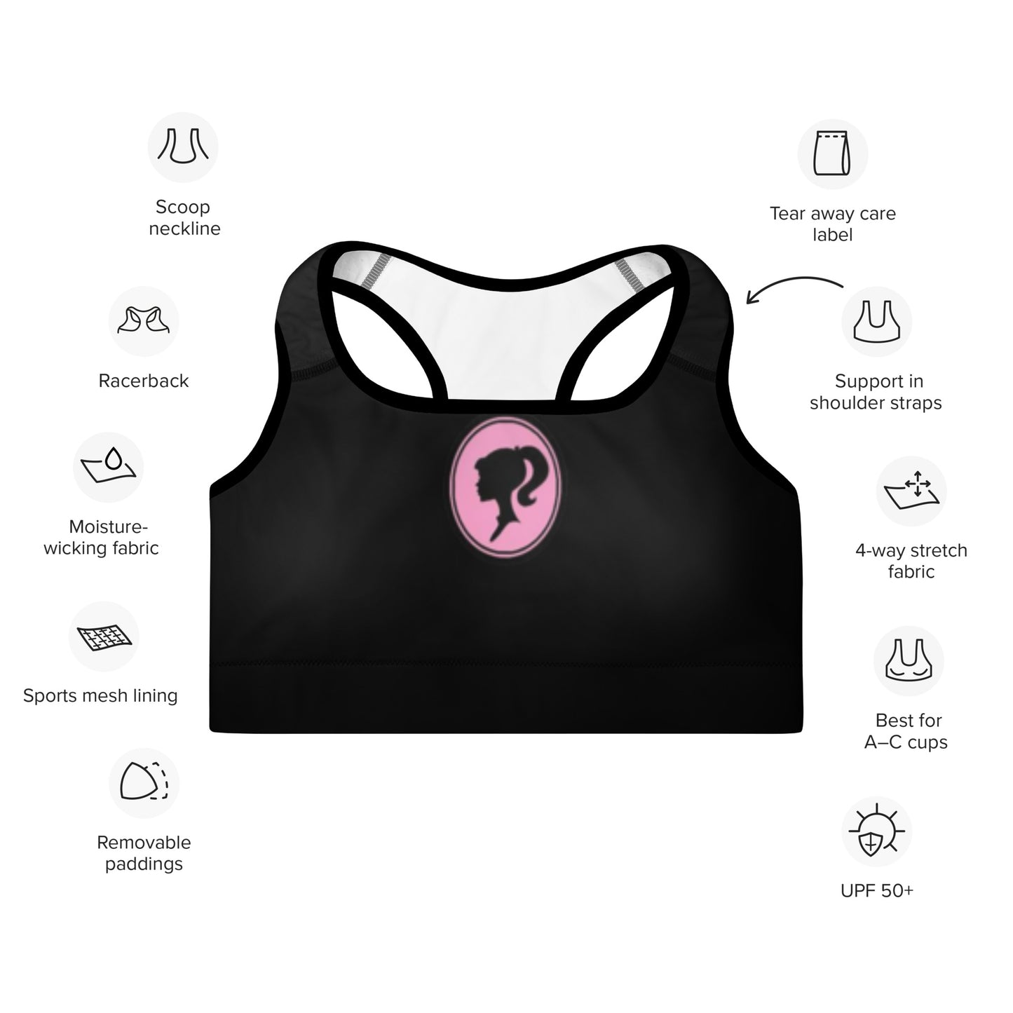 Barbie Padded Sports Bra