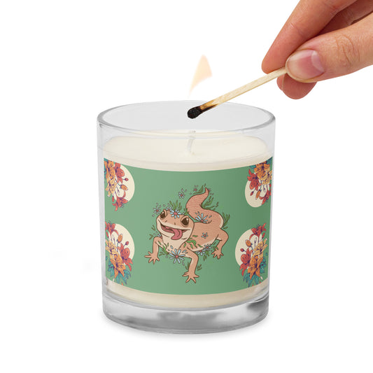Glass jar soy wax candle