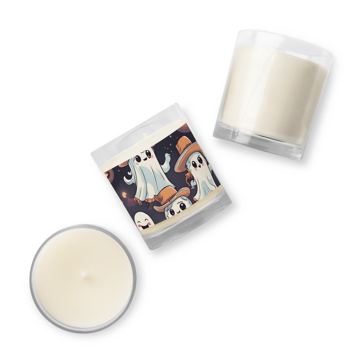 Glass jar soy wax candle