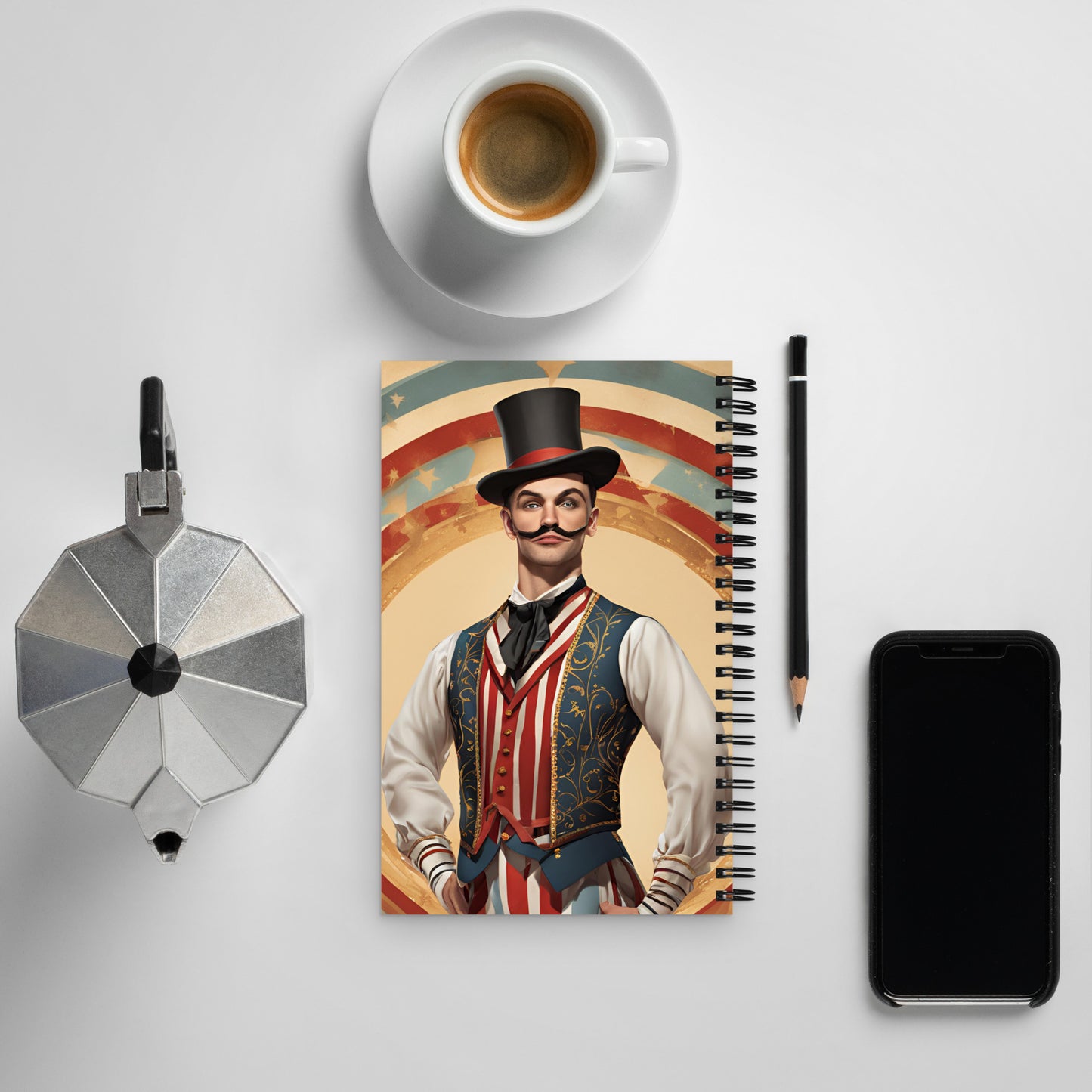 Circus Performers Spiral notebook