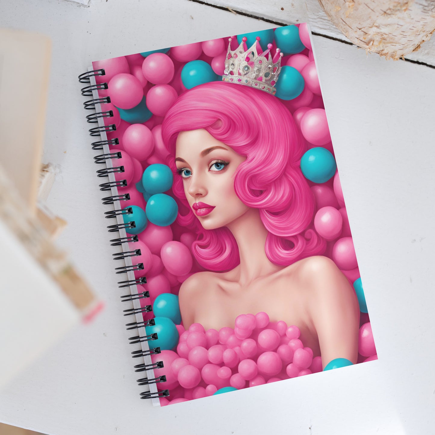 Bubble Princess Spiral notebook