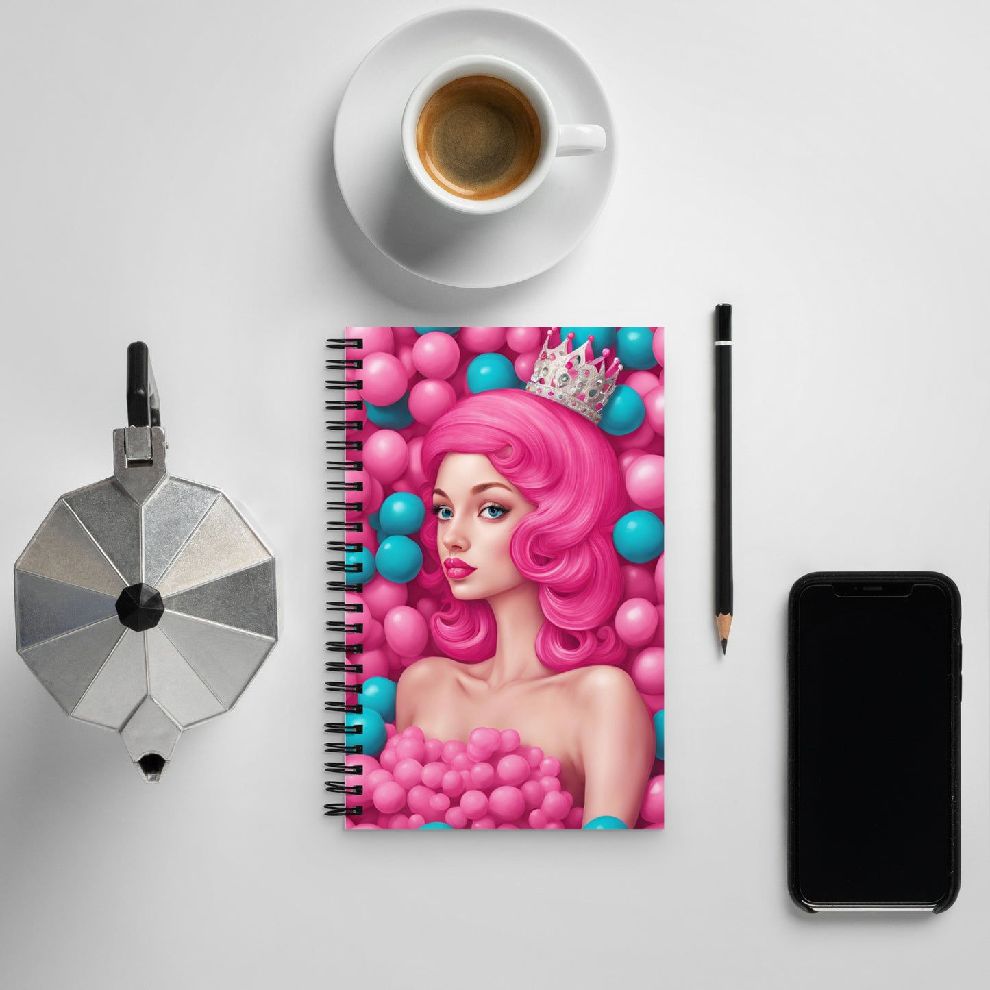 Bubble Princess Spiral notebook