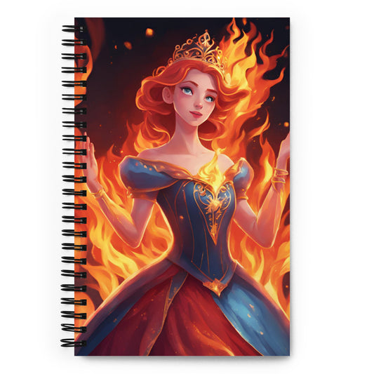 Fire Princess Spiral notebook