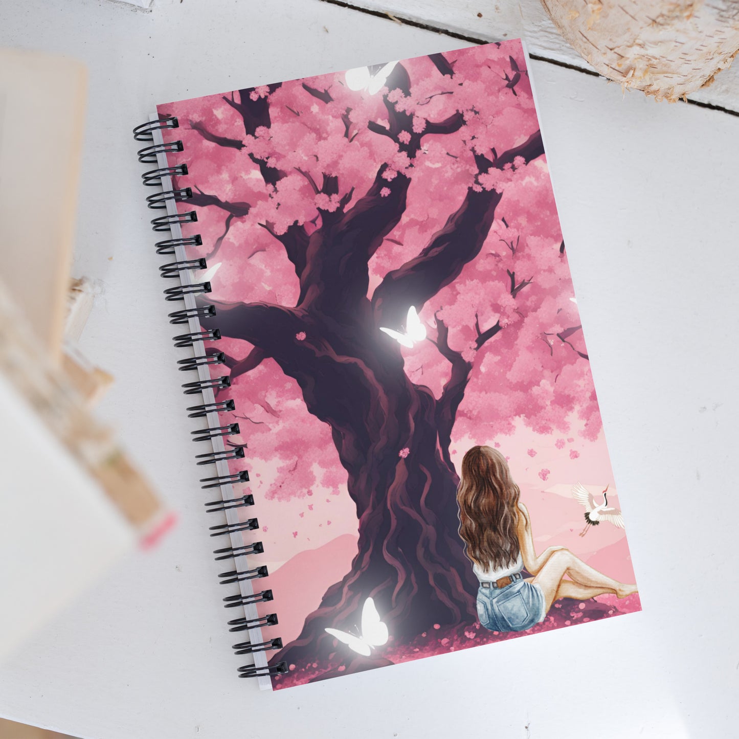 Butterfly Spiral notebook