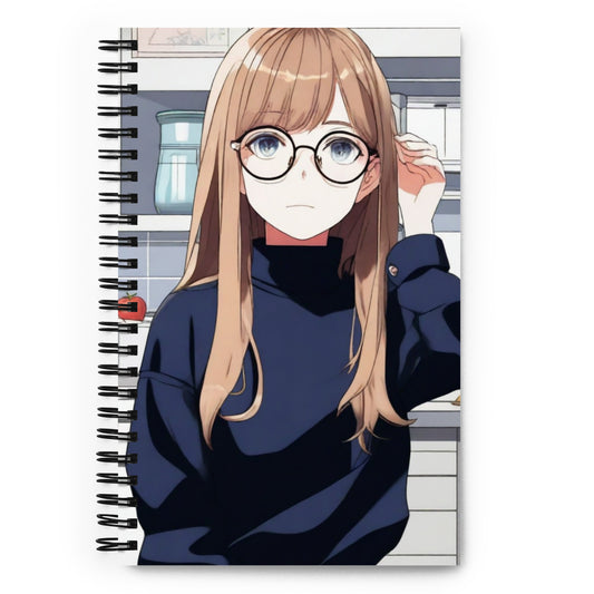 Anime girl Spiral notebook