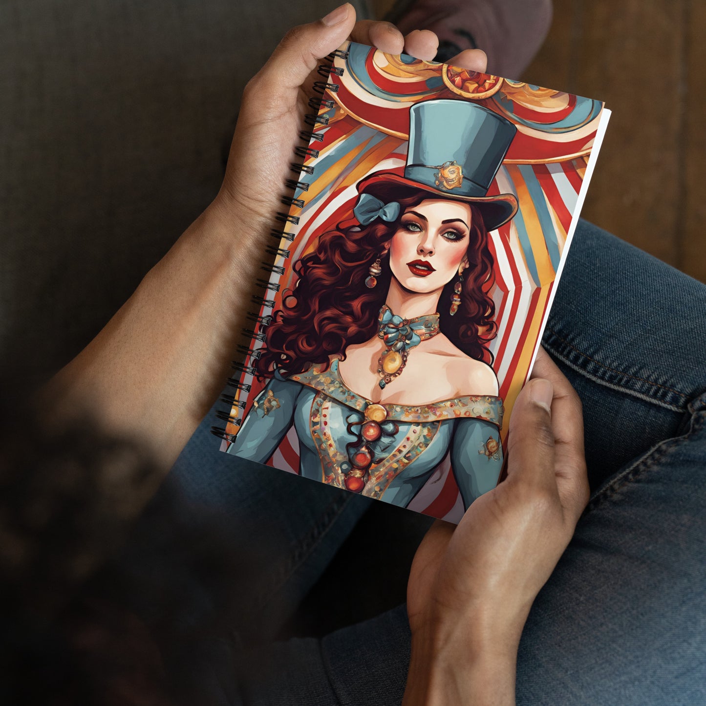 Circus Performers Spiral notebook