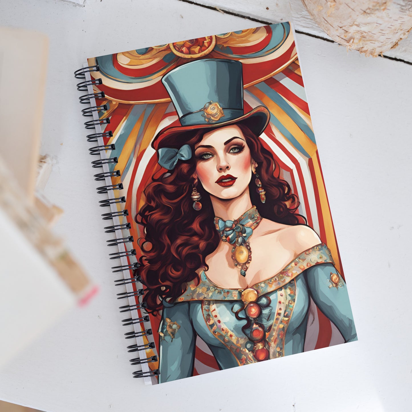 Circus Performers Spiral notebook