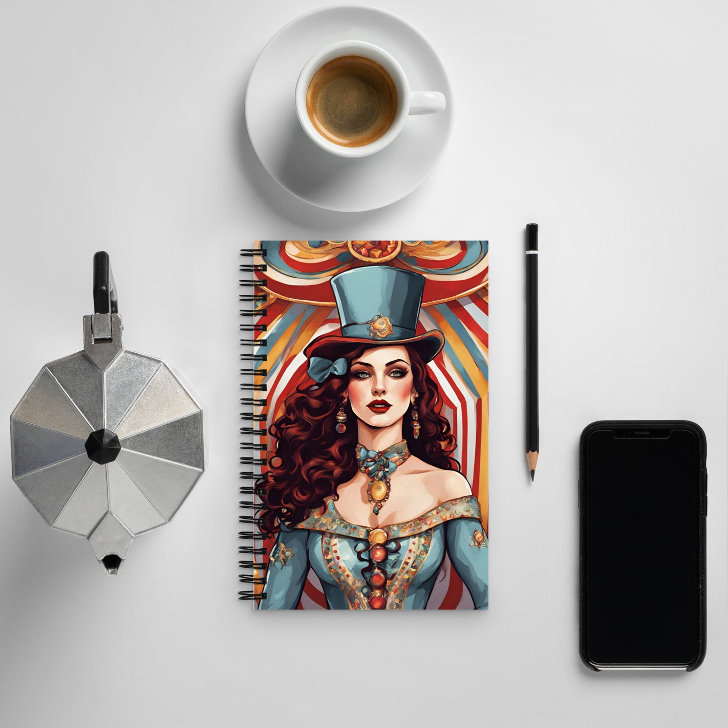 Circus Performers Spiral notebook