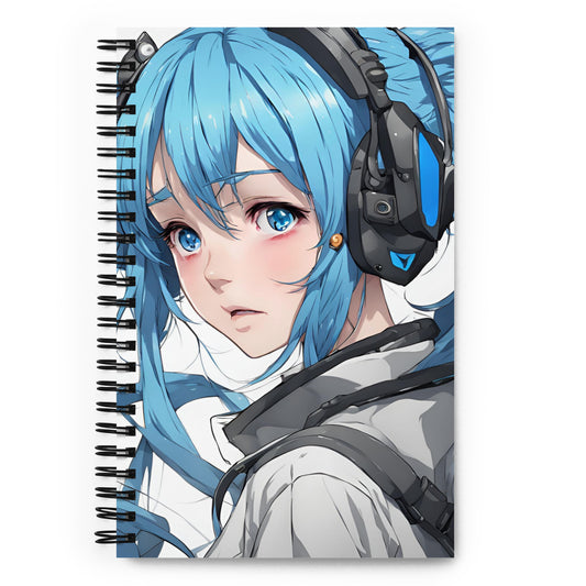Techno Girly Spiral notebook