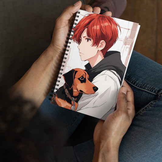 Anime guy Spiral notebook