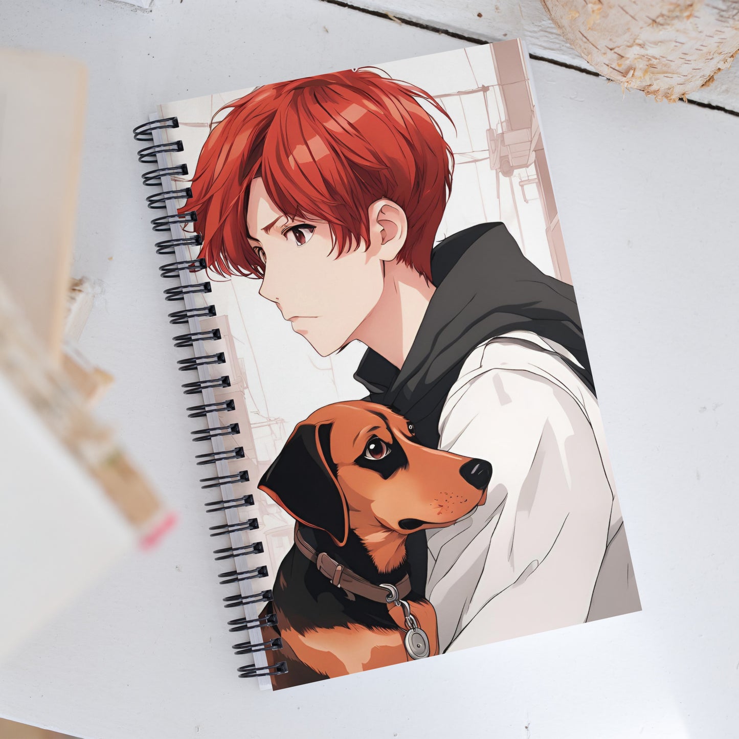 Anime guy Spiral notebook