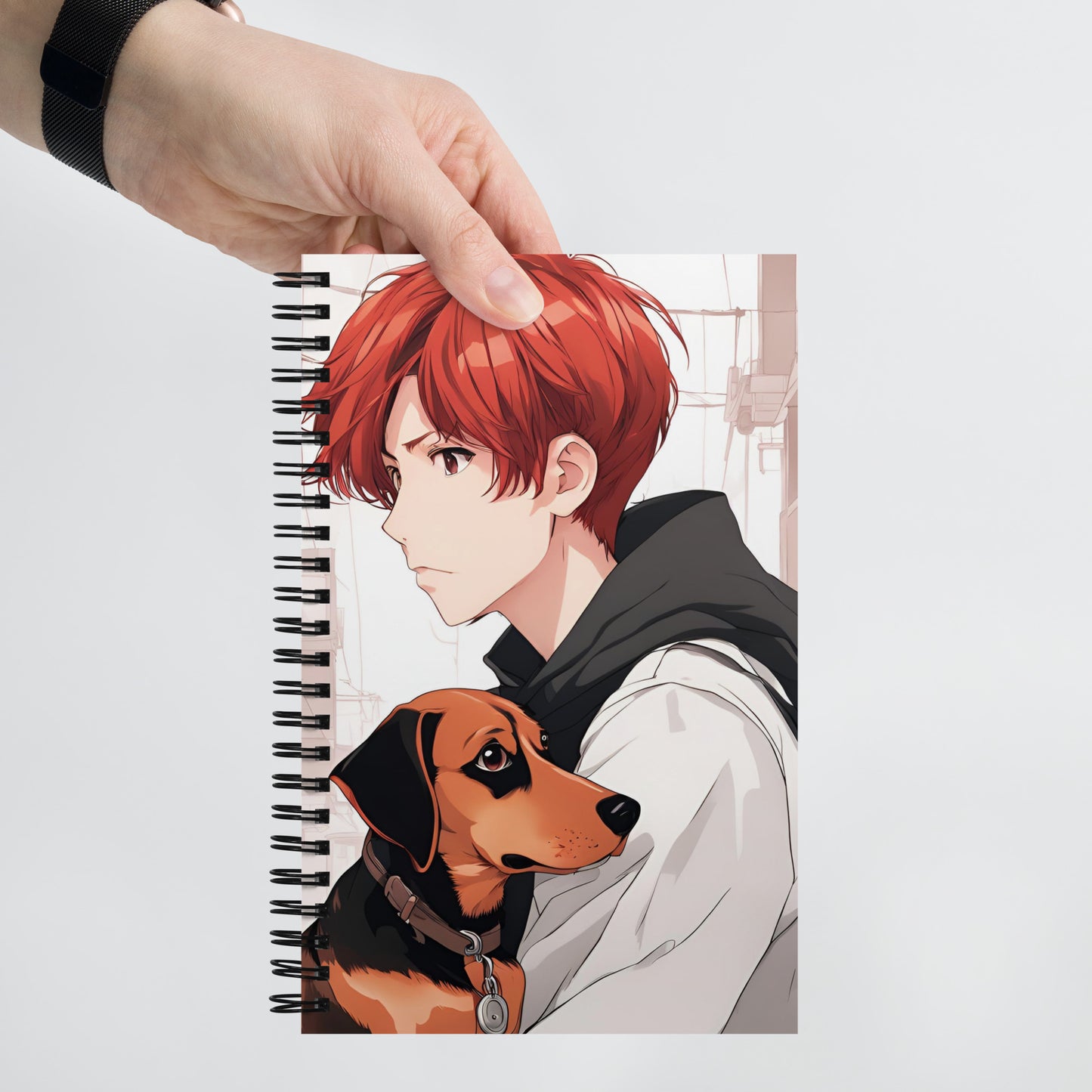 Anime guy Spiral notebook