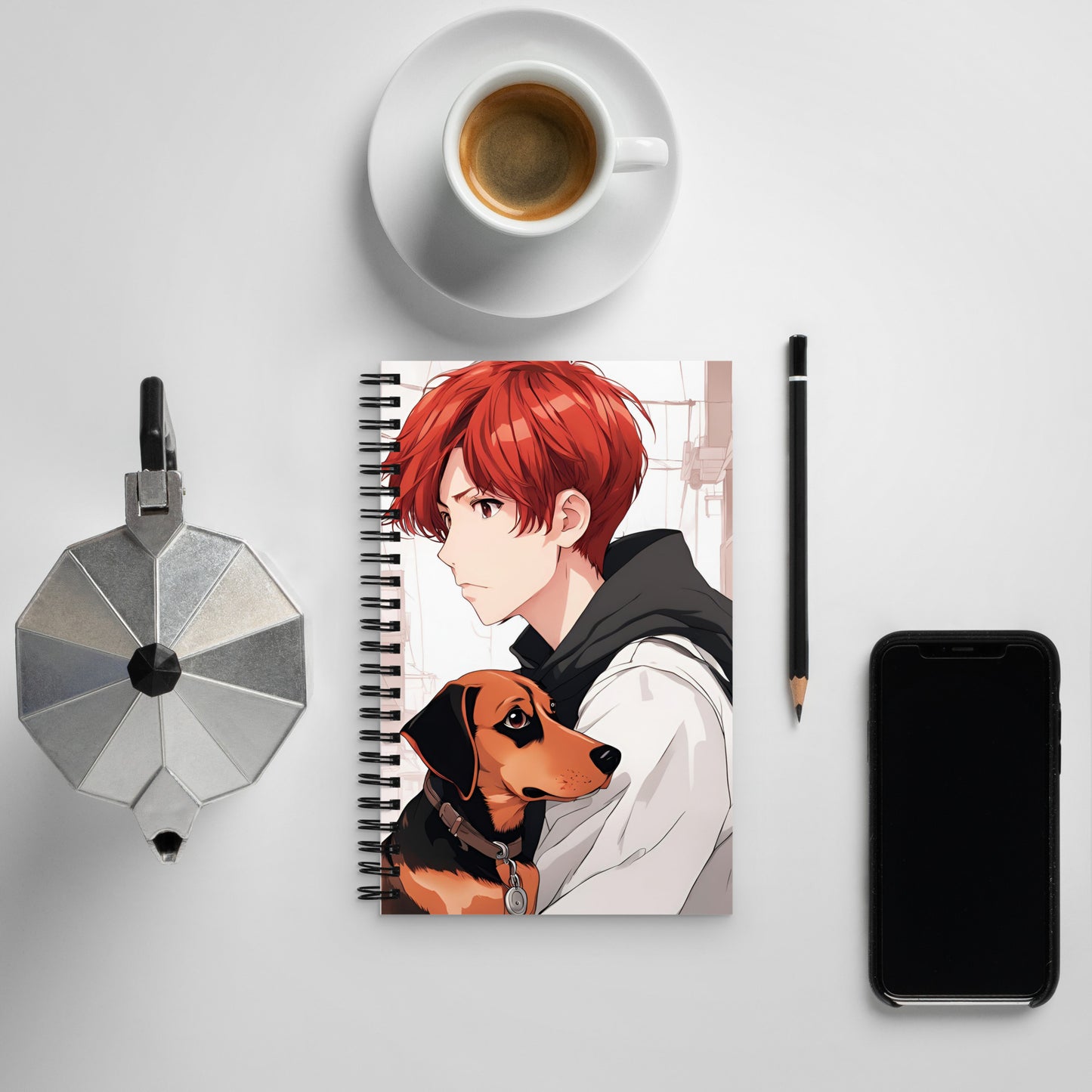 Anime guy Spiral notebook