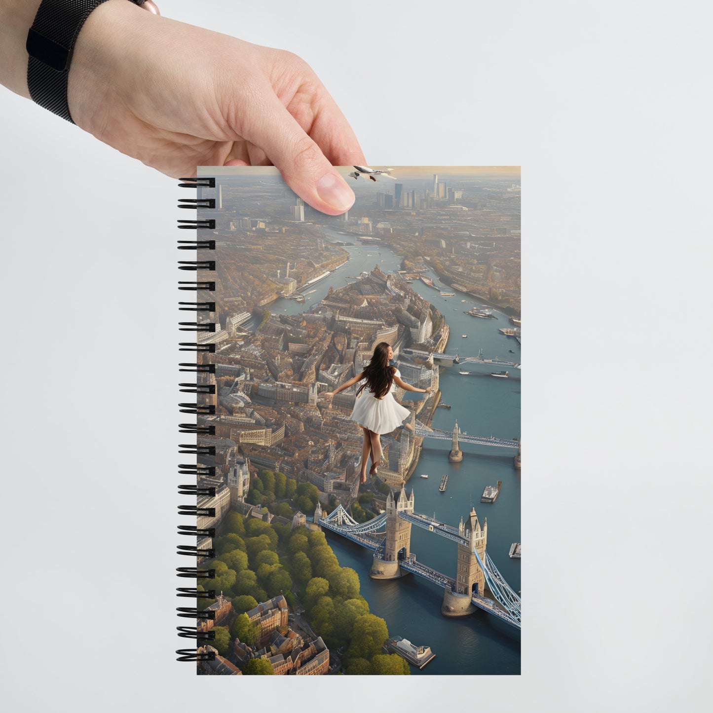 Lucid Dream sky Dancer Spiral notebook