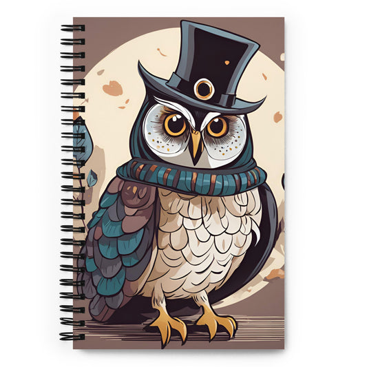 Owl Spiral notebook