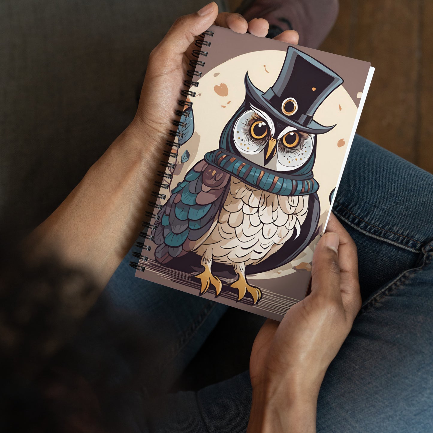 Owl Spiral notebook