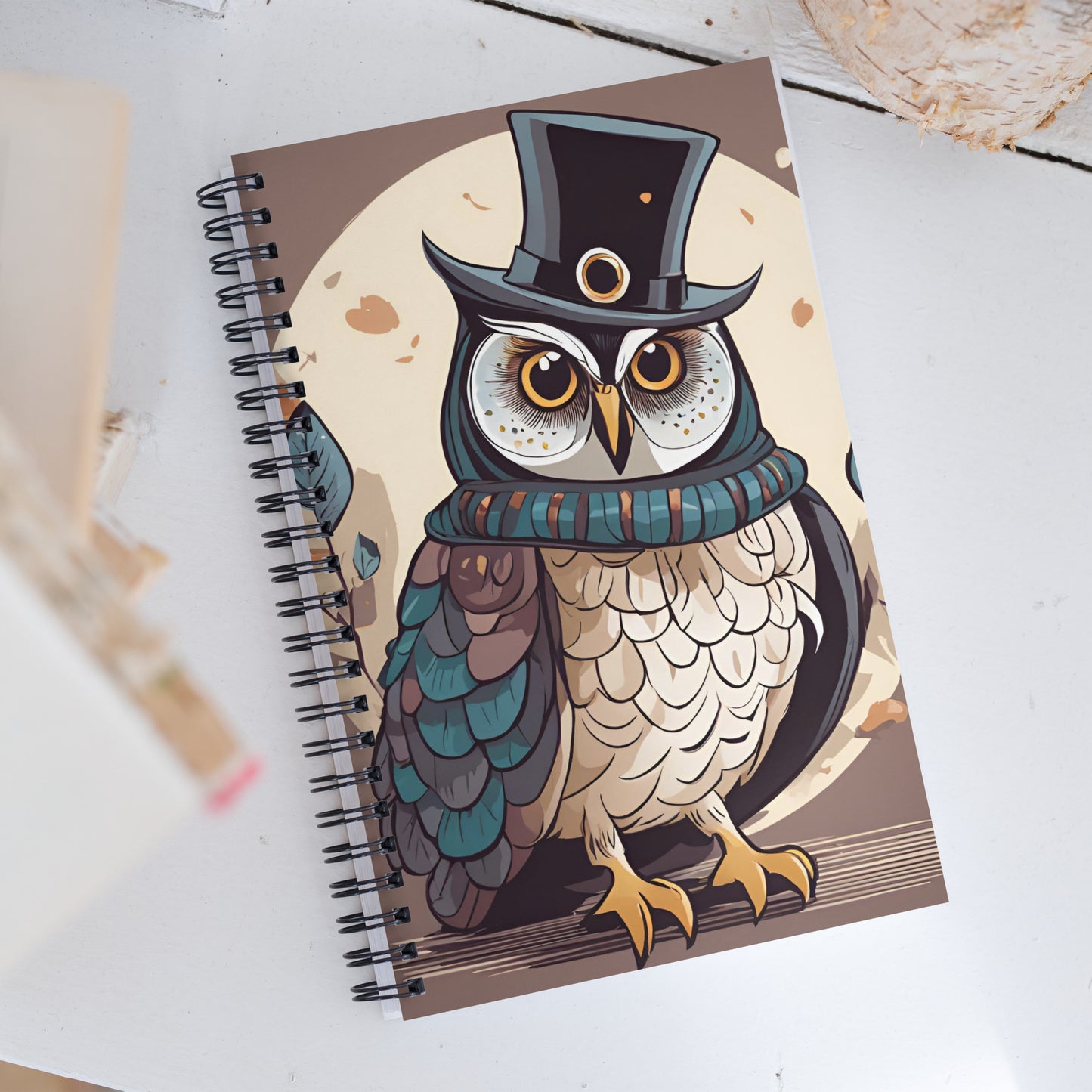 Owl Spiral notebook