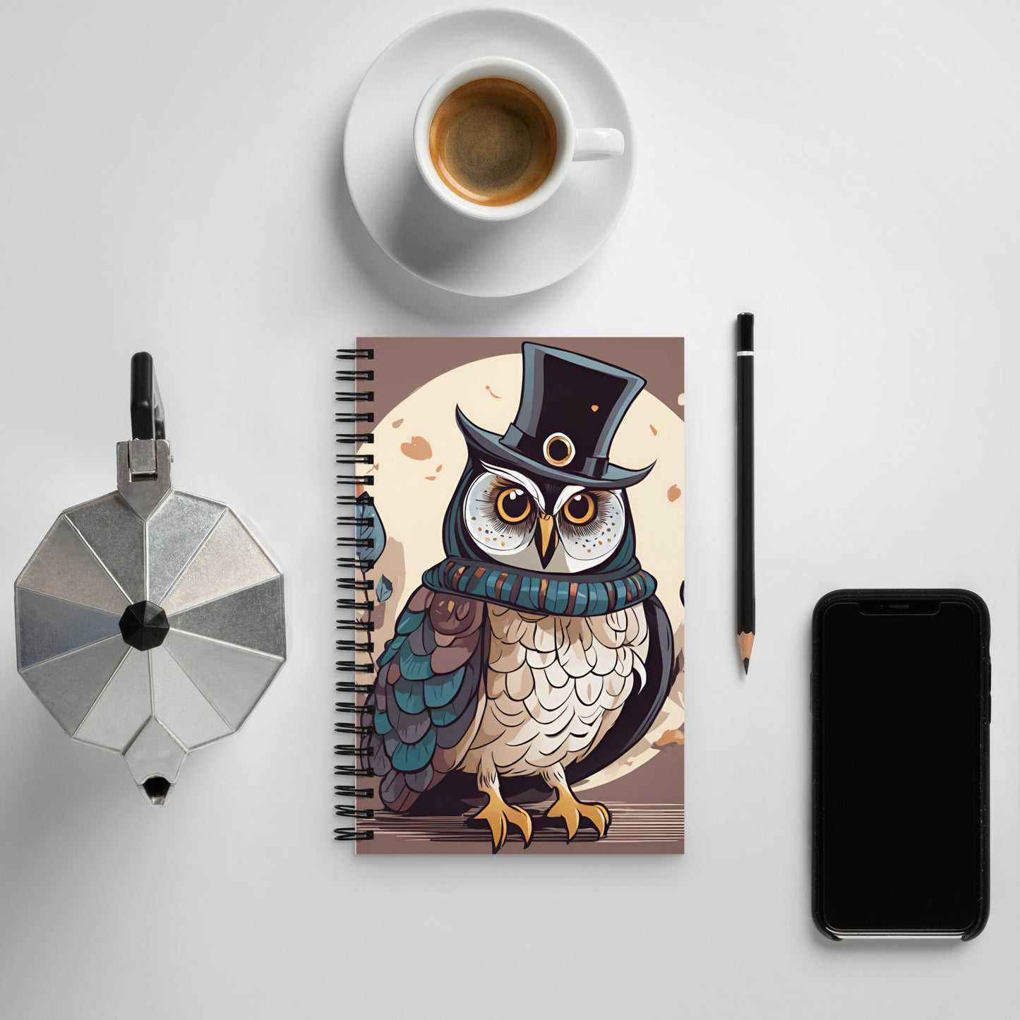 Owl Spiral notebook