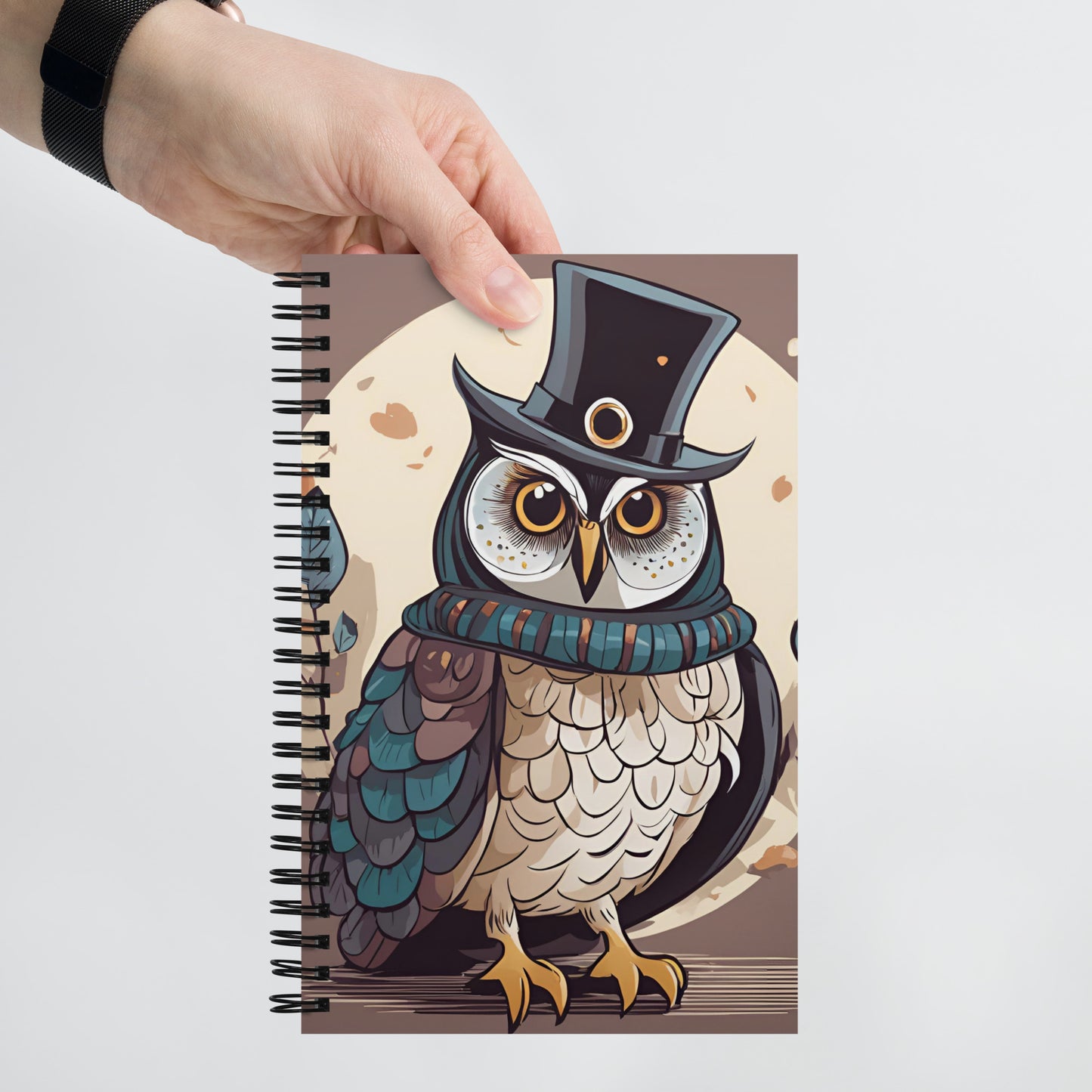 Owl Spiral notebook