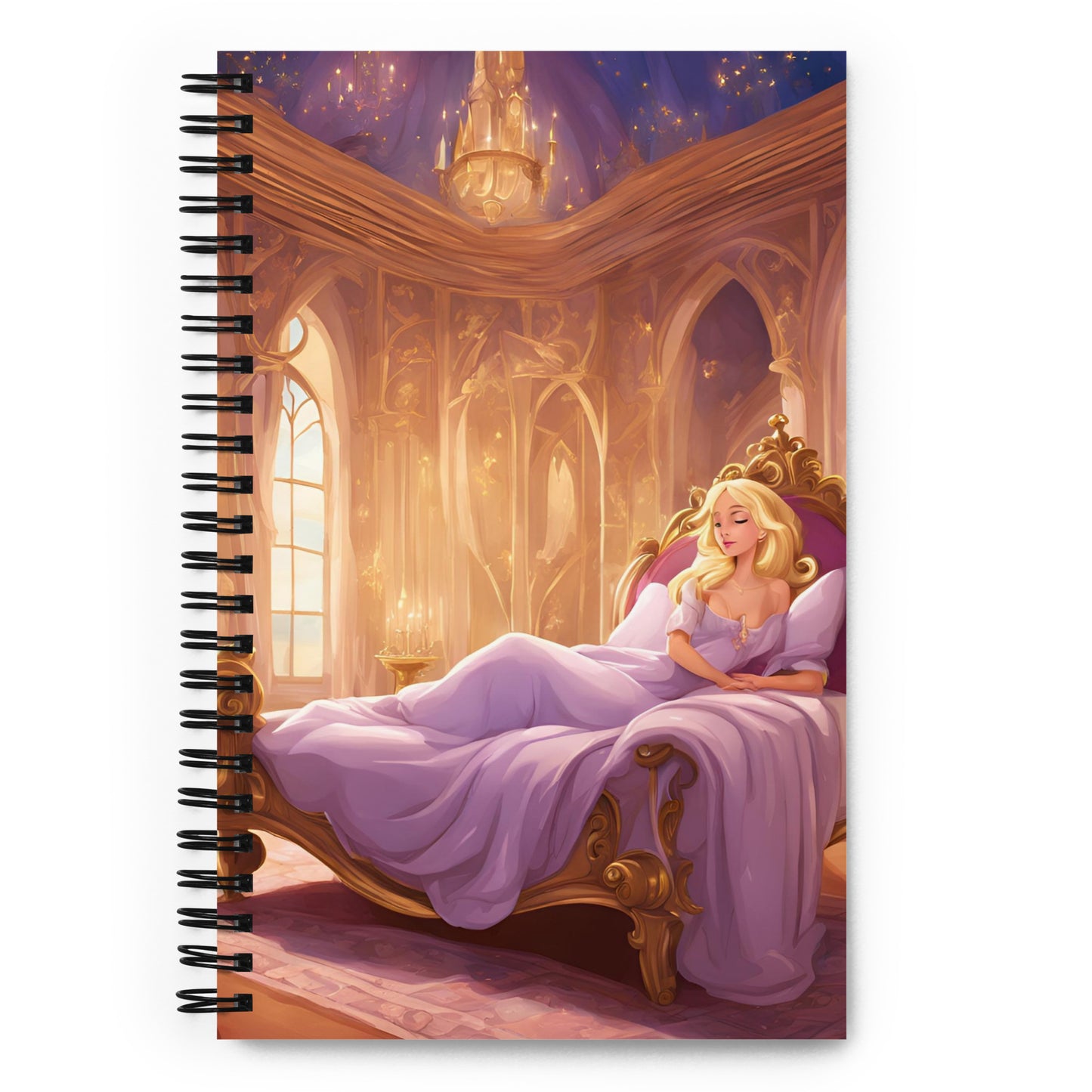 Sleeping Princess Spiral notebook