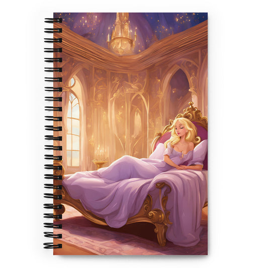 Sleeping Princess Spiral notebook