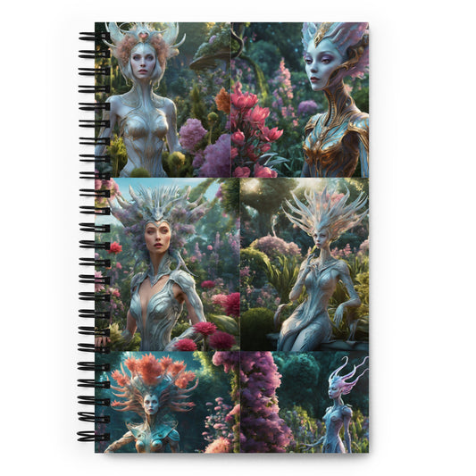Galactic Garden Party Spiral notebook
