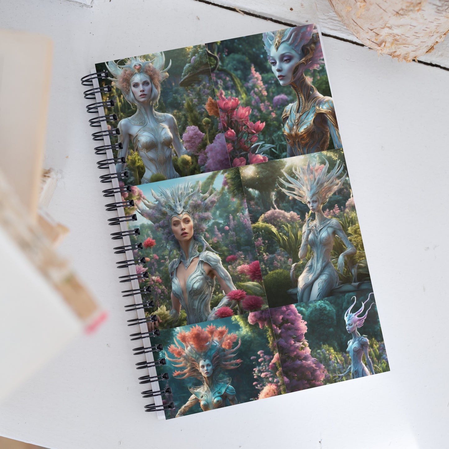 Galactic Garden Party Spiral notebook