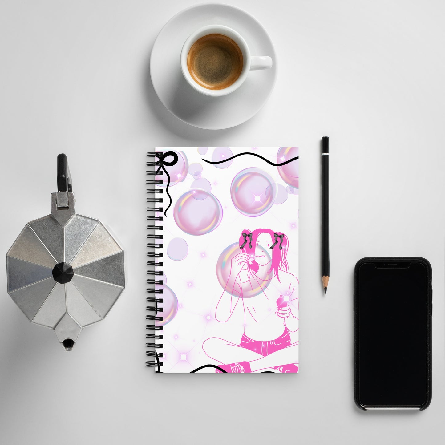 Bubble Brain Spiral notebook