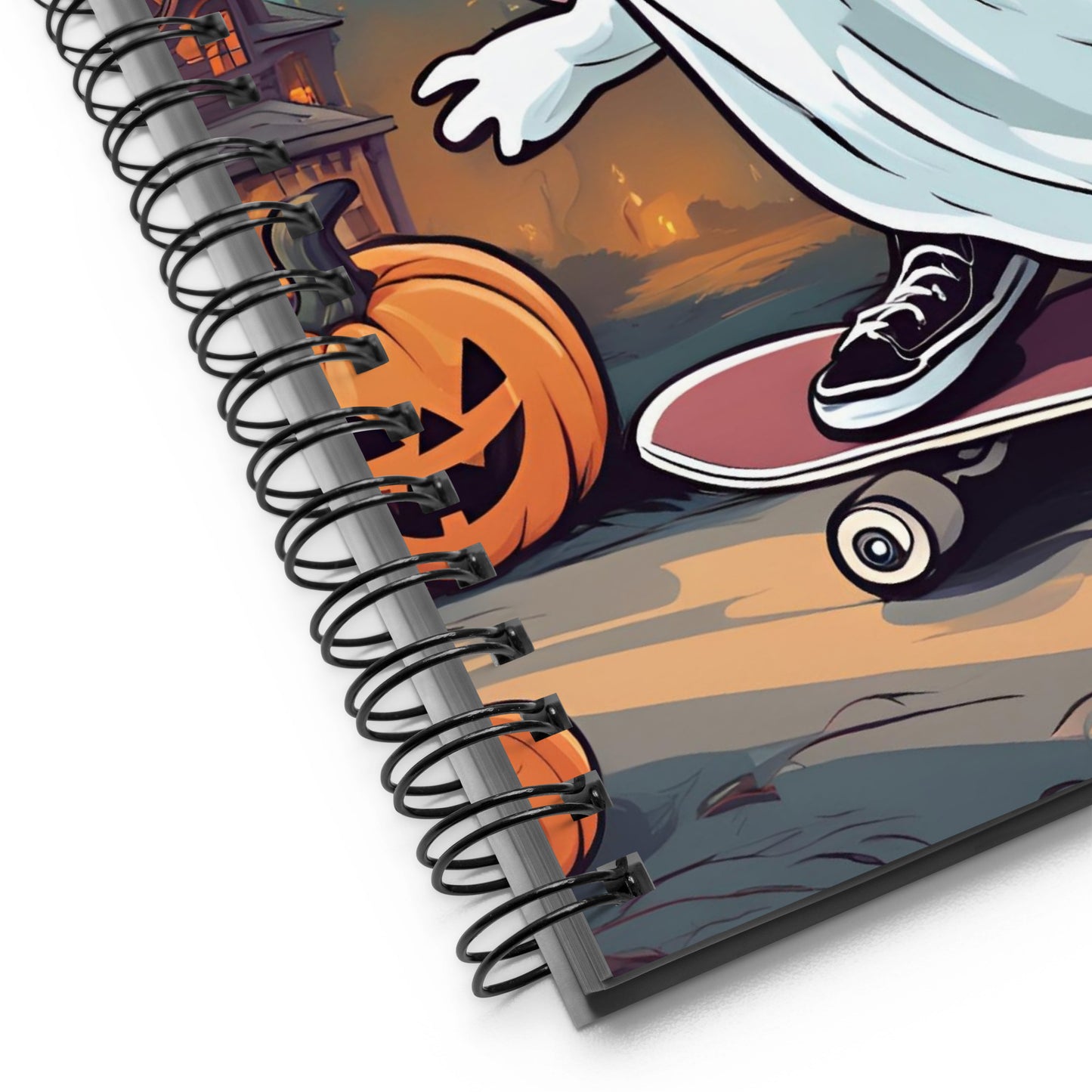 Ghost boarder Spiral notebook
