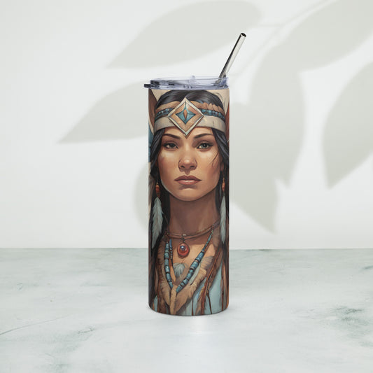 Beautiful indigenous Fairy style Stainless steel tumbler