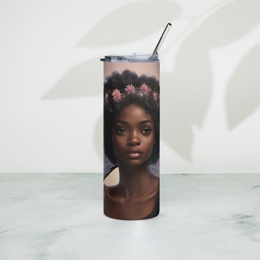 Beautiful Black American Fairy Stainless steel tumbler