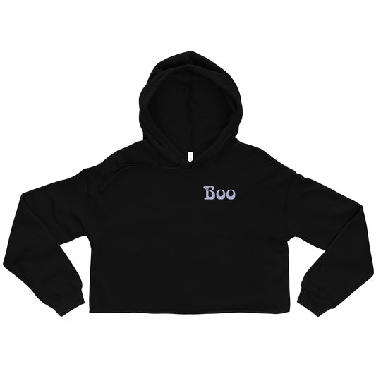 Halloween fall ghost Crop Hoodie